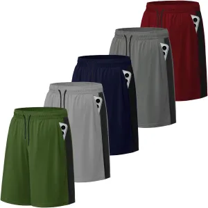 Aserlin Men's Athletic Shorts Mesh Workout Gym Activewear Basketball Shorts with Pockets 5 Pack