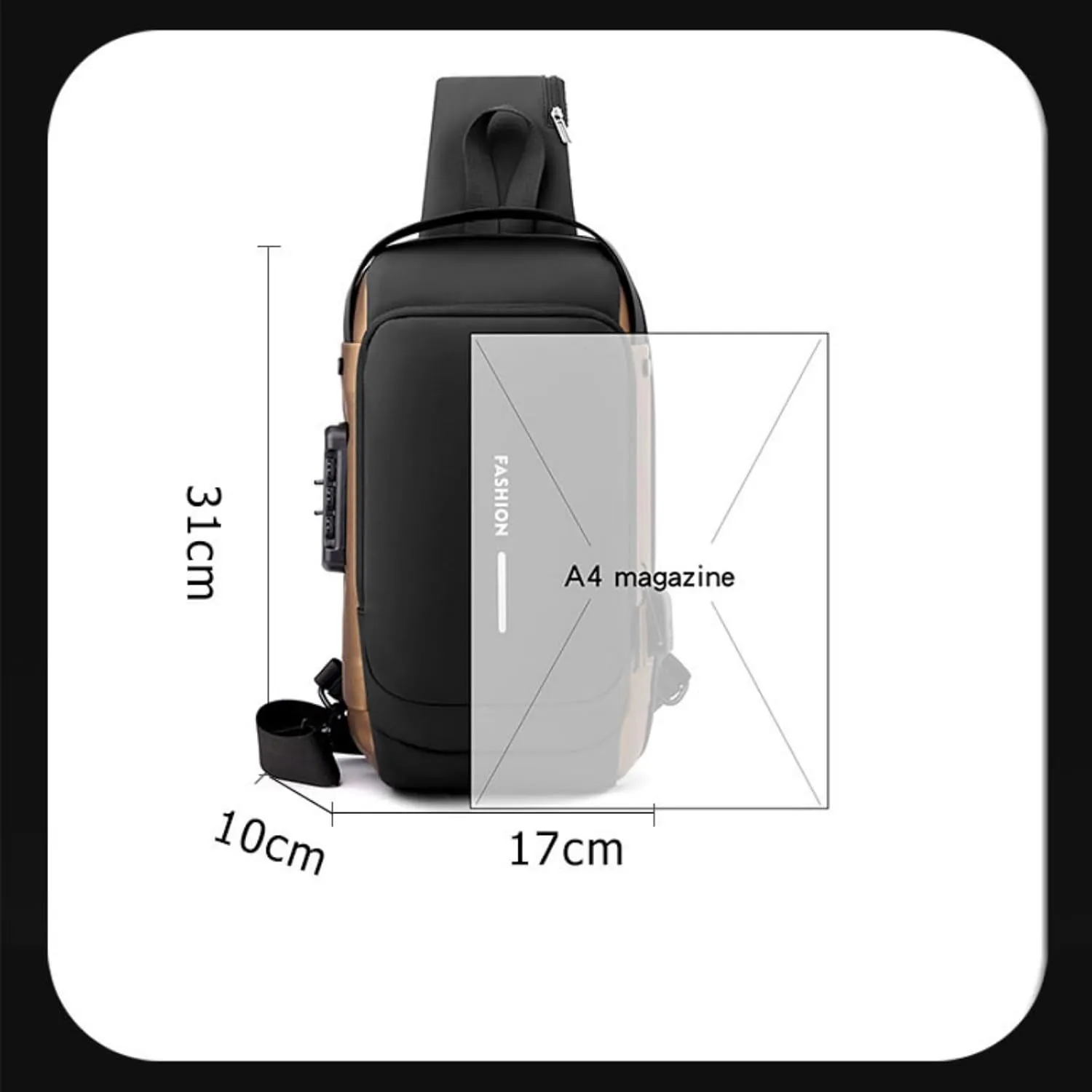 Auricz Sling Bag for Men Women Travel, Leyweio Bags Crossbody Fashion Carbon Fiber Streamline Anti-Theft Sling Bag