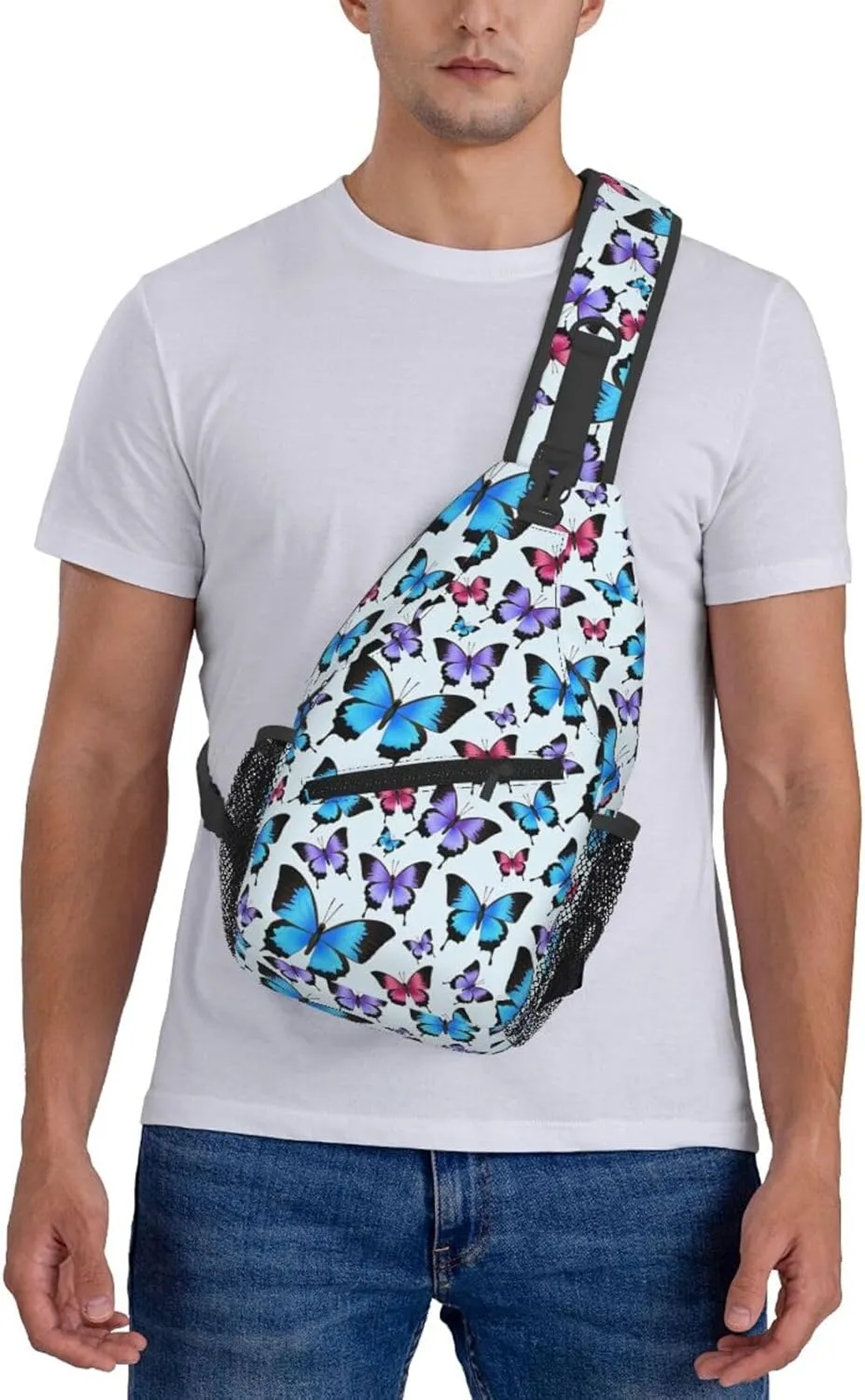 Autism Awareness Mom Crossbody Bag Adjustable Sling Bag Casual Chest Bags Travel Shoulder Backpack
