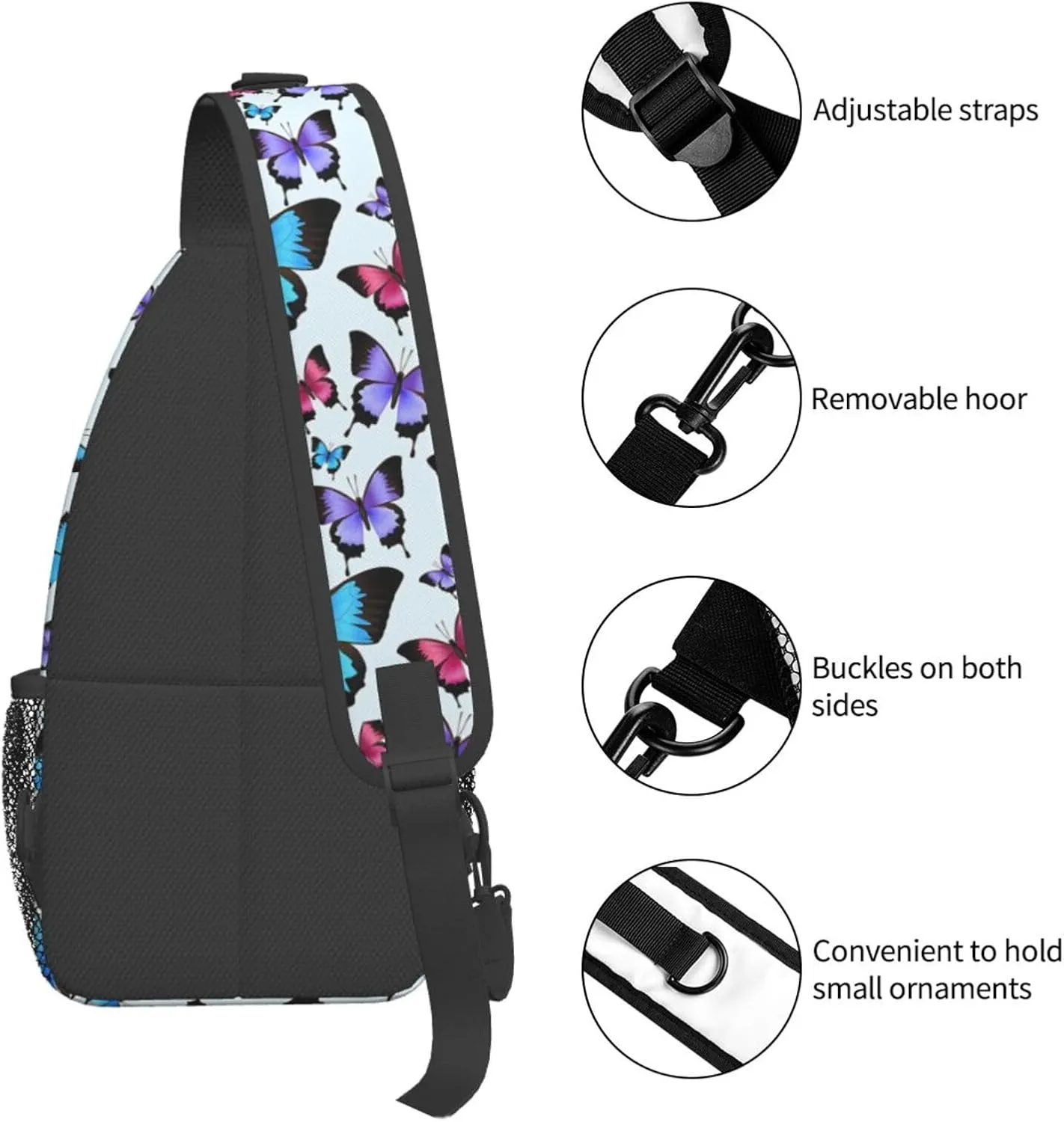 Autism Awareness Mom Crossbody Bag Adjustable Sling Bag Casual Chest Bags Travel Shoulder Backpack
