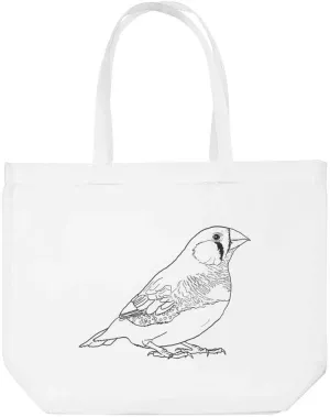 Azeeda 'Zebra Finch' Tote Shopping Bag for Life (BG00053169)
