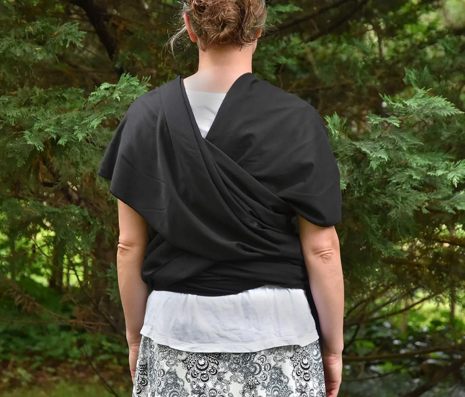 Baby Wrap Carrier Soft, Stretchy, Cotton Baby Wrap, Baby Sling, Nursing Cover Up for use with Newborn-Toddler: Evenly distributes Weight for More Comfortable Carrying (Black)