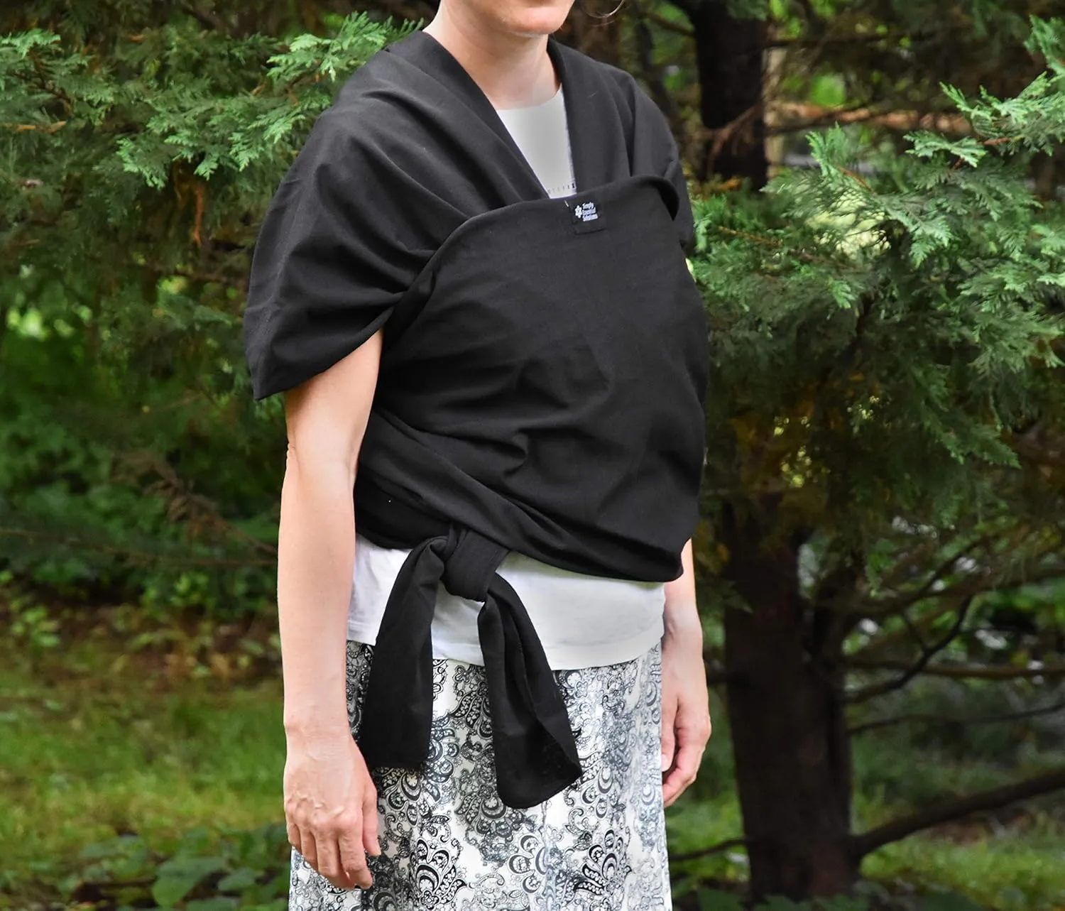 Baby Wrap Carrier Soft, Stretchy, Cotton Baby Wrap, Baby Sling, Nursing Cover Up for use with Newborn-Toddler: Evenly distributes Weight for More Comfortable Carrying (Black)