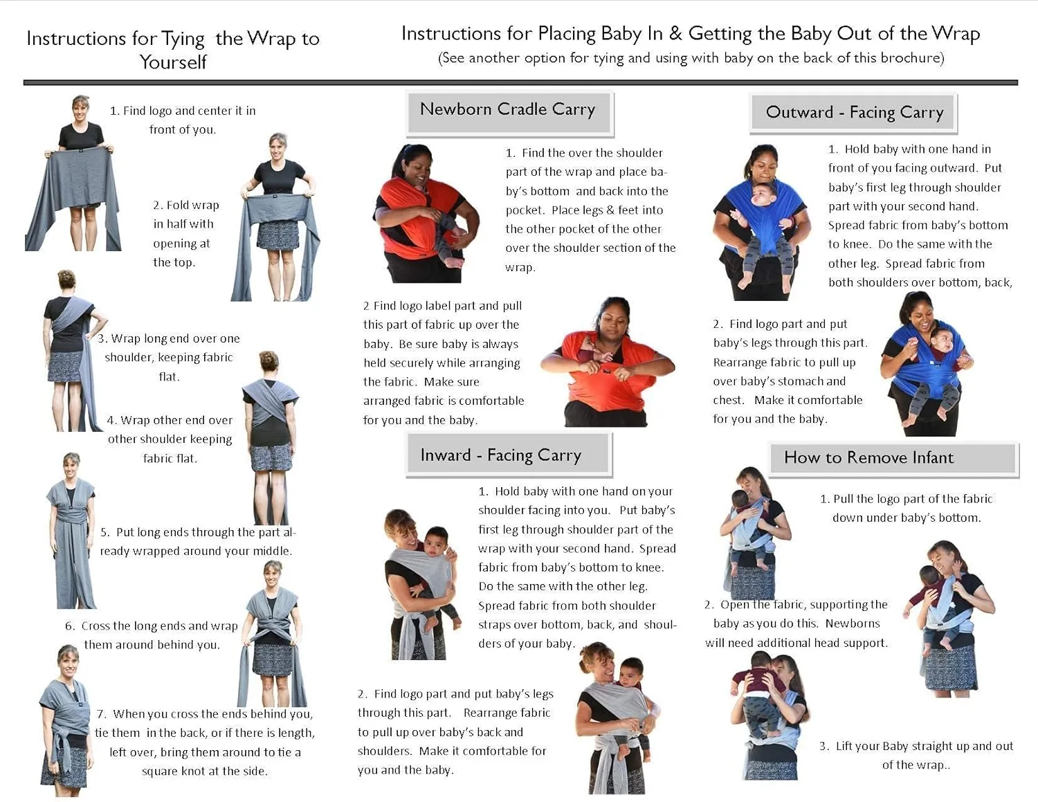 Baby Wrap Carrier Soft, Stretchy, Cotton Baby Wrap, Baby Sling, Nursing Cover Up for use with Newborn-Toddler: Evenly distributes Weight for More Comfortable Carrying (Brown)