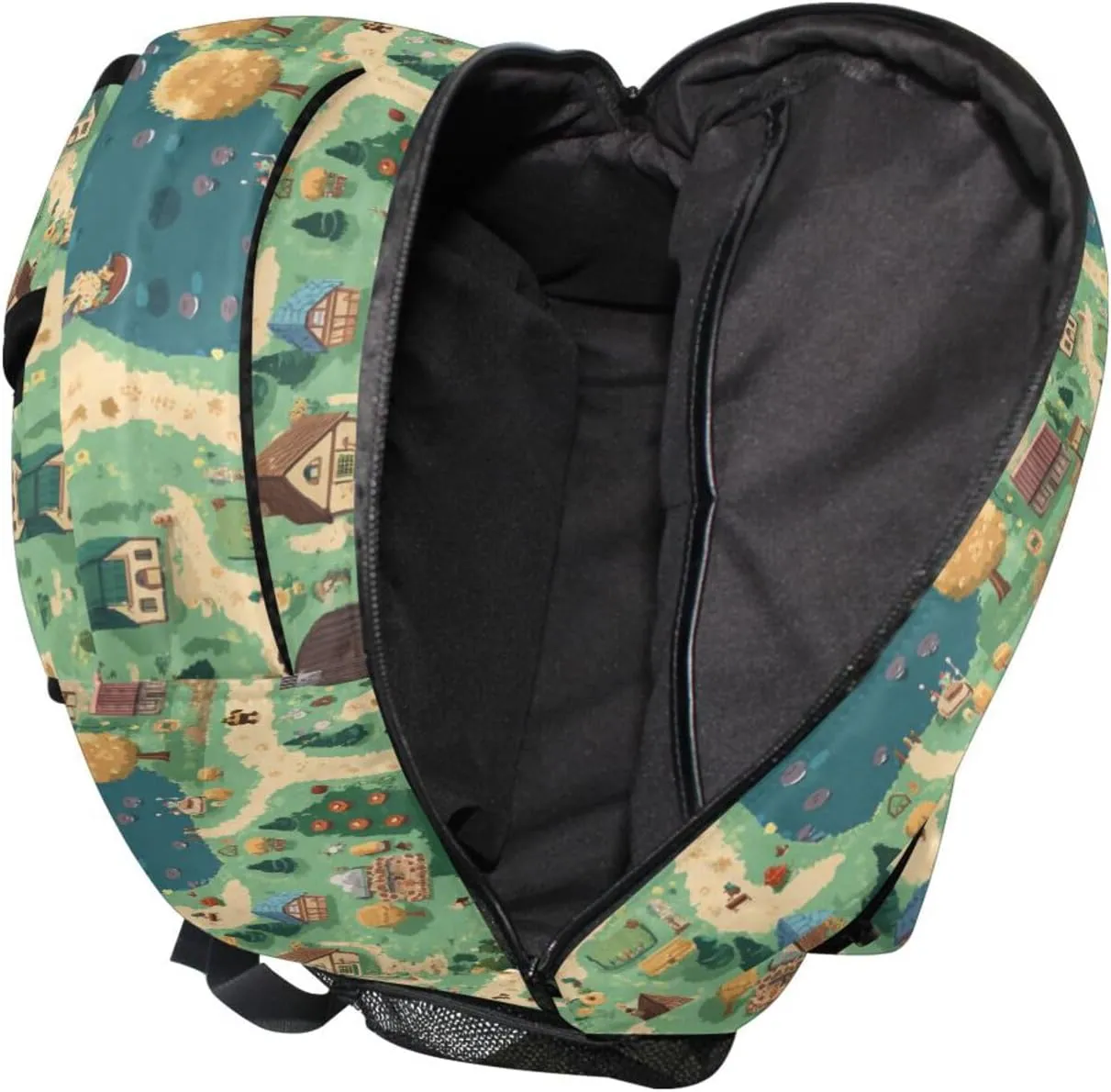 Backpack for Men and Women Fashion Stylish Travel Bags with Chest Strap for College Work Game Map