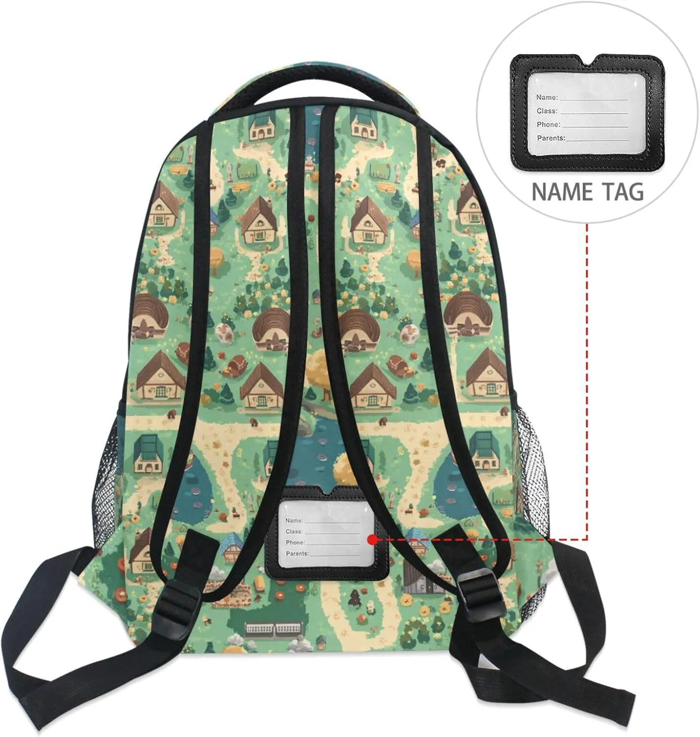 Backpack for Men and Women Fashion Stylish Travel Bags with Chest Strap for College Work Game Map