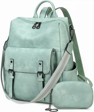 Backpack Purse for Women PU Leather Back Packs Designer Ladies Shoulder Bag Fashion Faux Work Travel Handbags