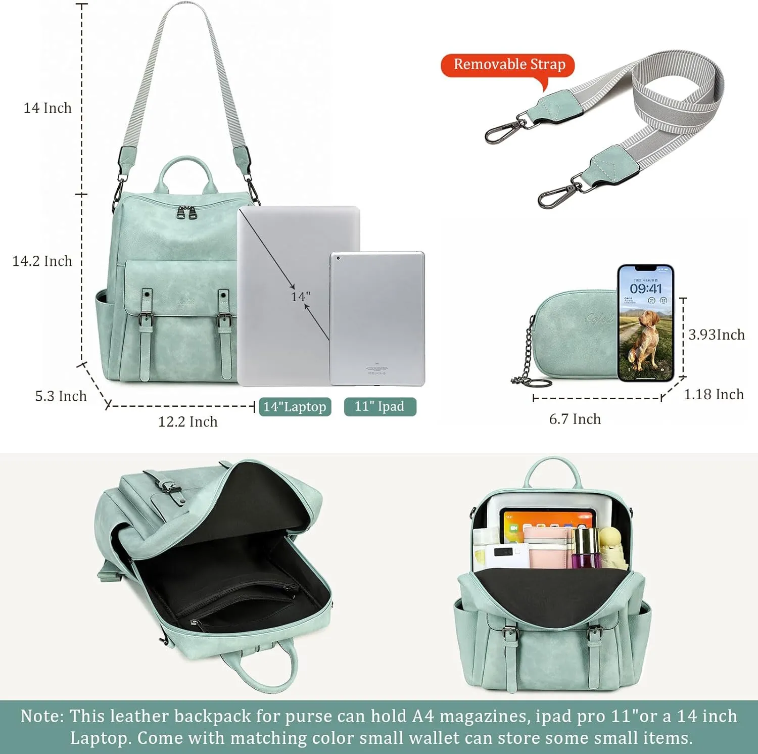 Backpack Purse for Women PU Leather Back Packs Designer Ladies Shoulder Bag Fashion Faux Work Travel Handbags