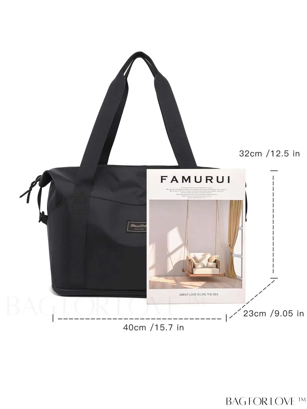 BagForLove - 2023 Large Capacity Portable Gym Travel Bag: Stylish, Washable, Shoulder Bag & Handbag