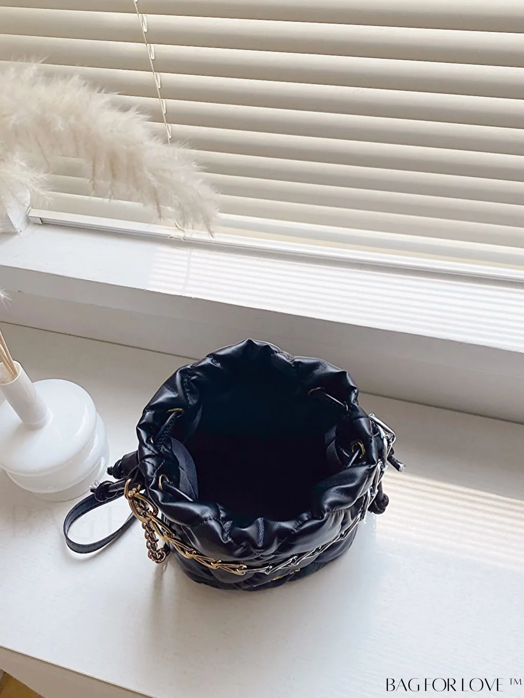BagForLove - Chic Embroidered Chain Bucket Bag - Stylish Handbag for Women