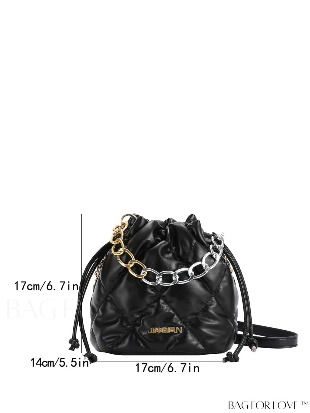 BagForLove - Chic Embroidered Chain Bucket Bag - Stylish Handbag for Women