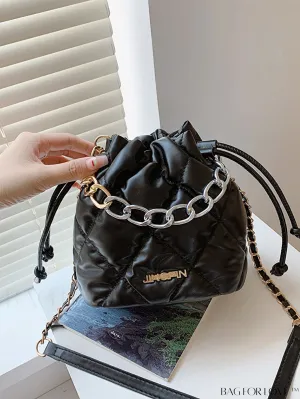 BagForLove - Chic Embroidered Chain Bucket Bag - Stylish Handbag for Women