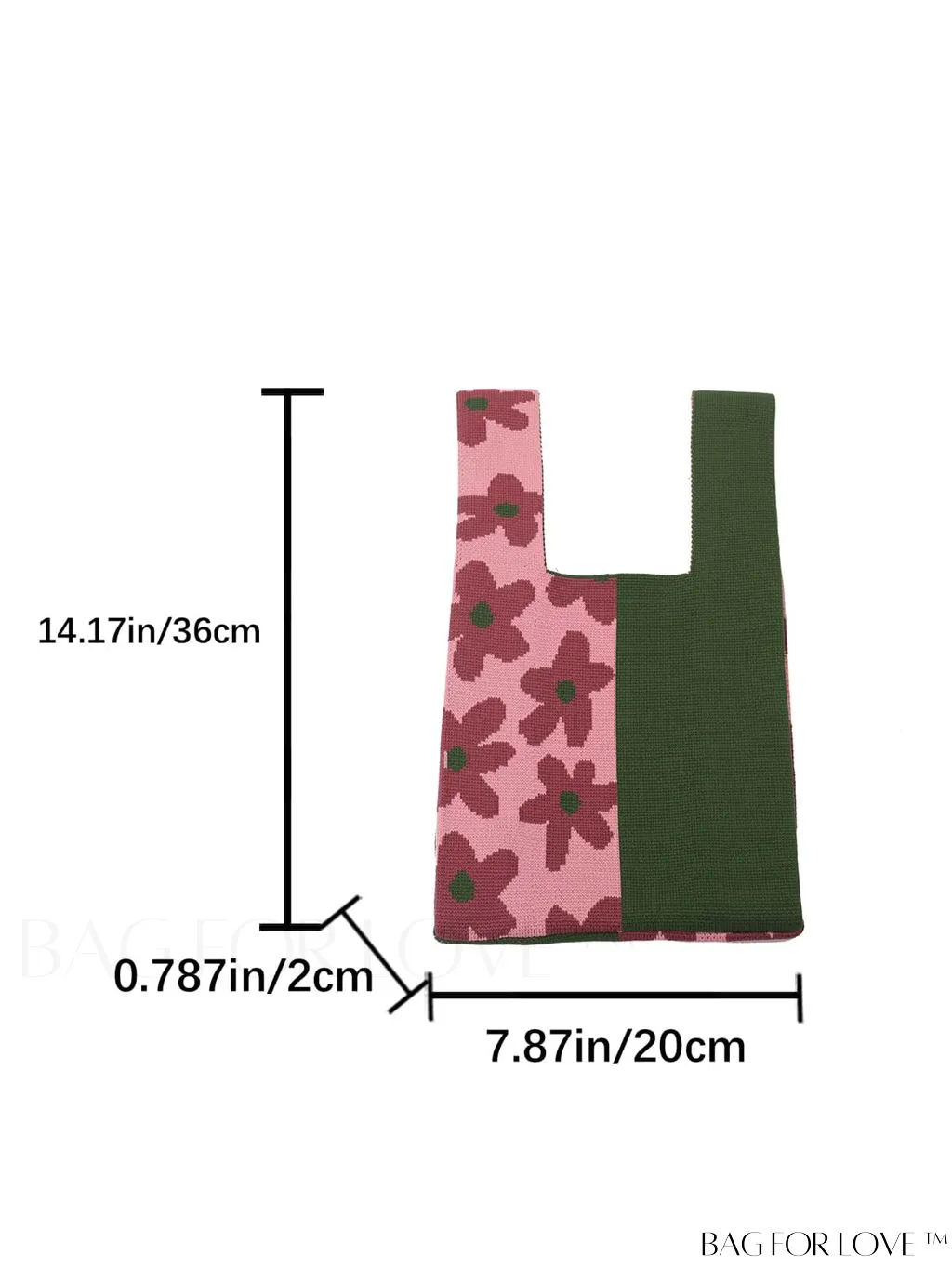 BagForLove - Colorblock Floral Handbag: Lightweight, Stylish Gift for Festivals, Travel, and Everyday Use