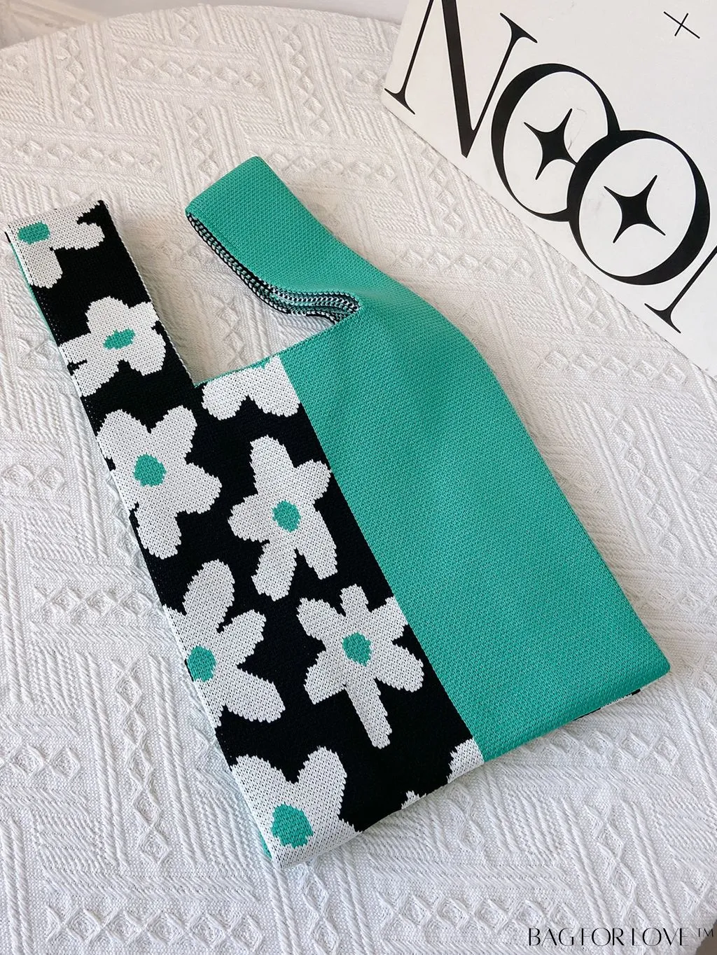 BagForLove - Colorblock Floral Handbag: Lightweight, Stylish Gift for Festivals, Travel, and Everyday Use