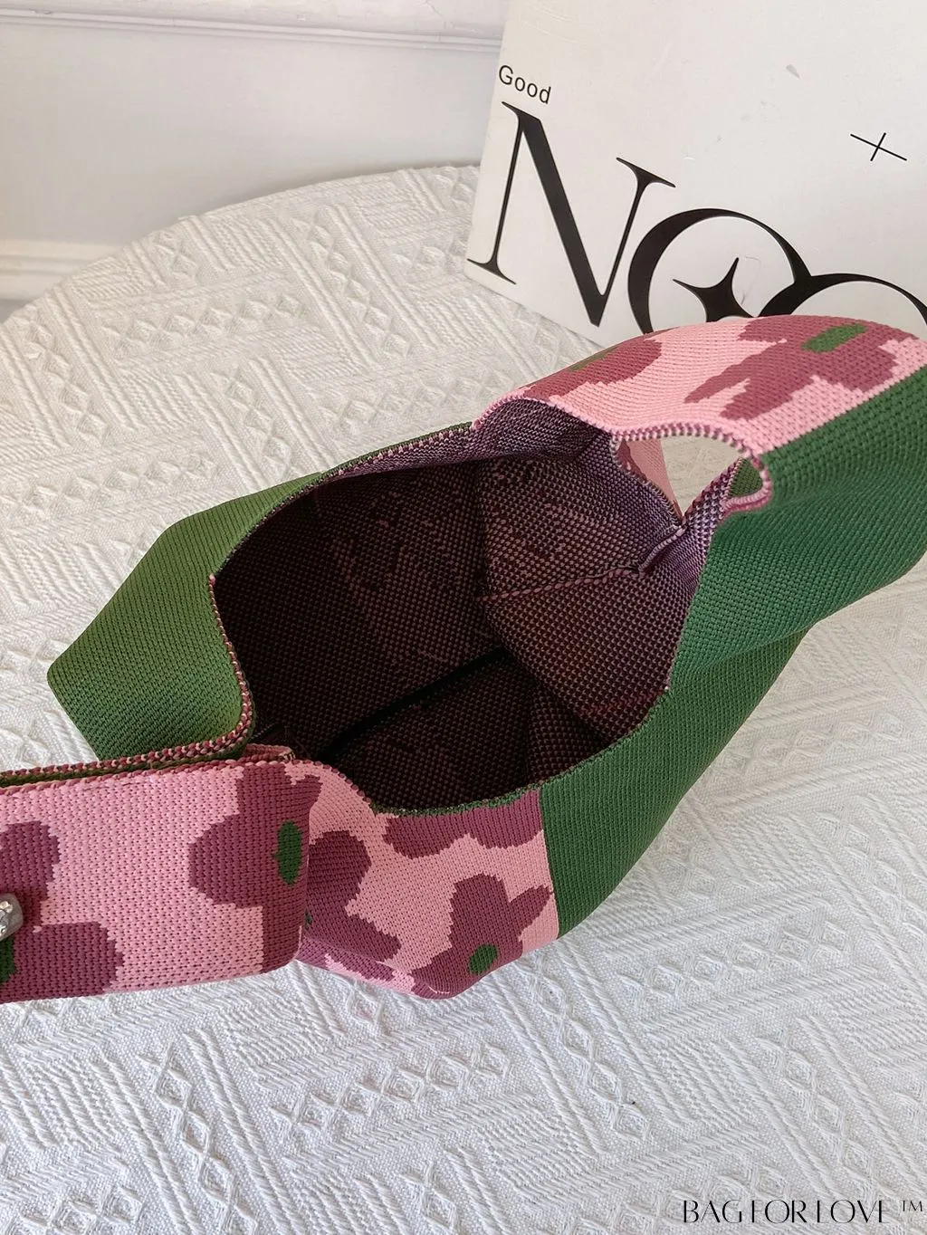 BagForLove - Colorblock Floral Handbag: Lightweight, Stylish Gift for Festivals, Travel, and Everyday Use