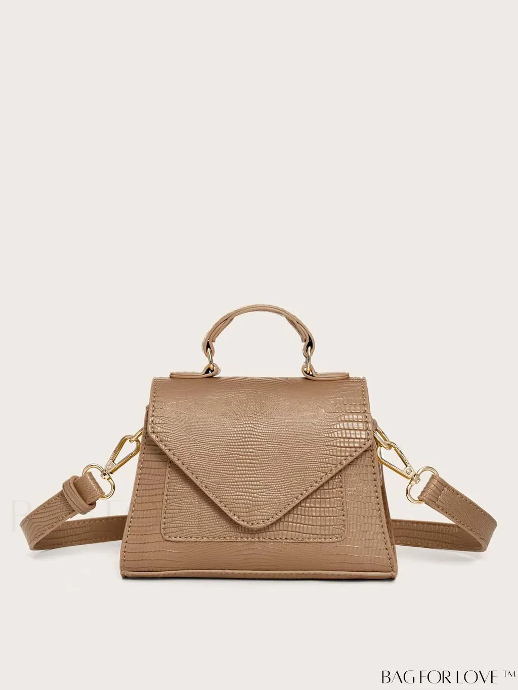 BagForLove - Compact Croc-Embossed Satchel: Stylish and Practical.