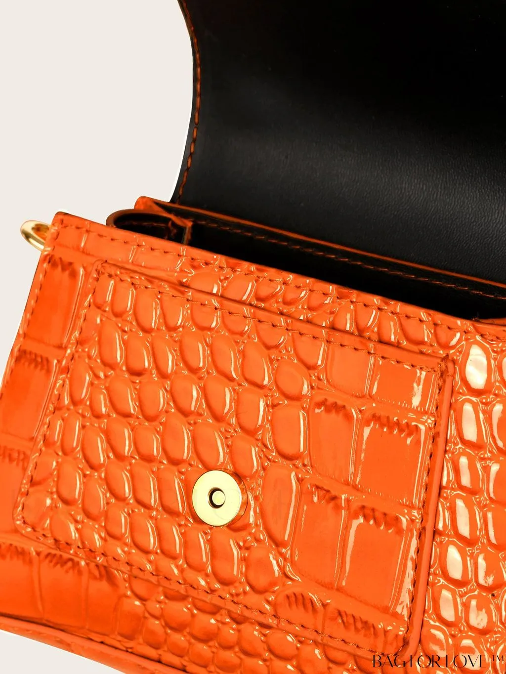 BagForLove - Compact Croc-Embossed Satchel: Stylish and Practical.