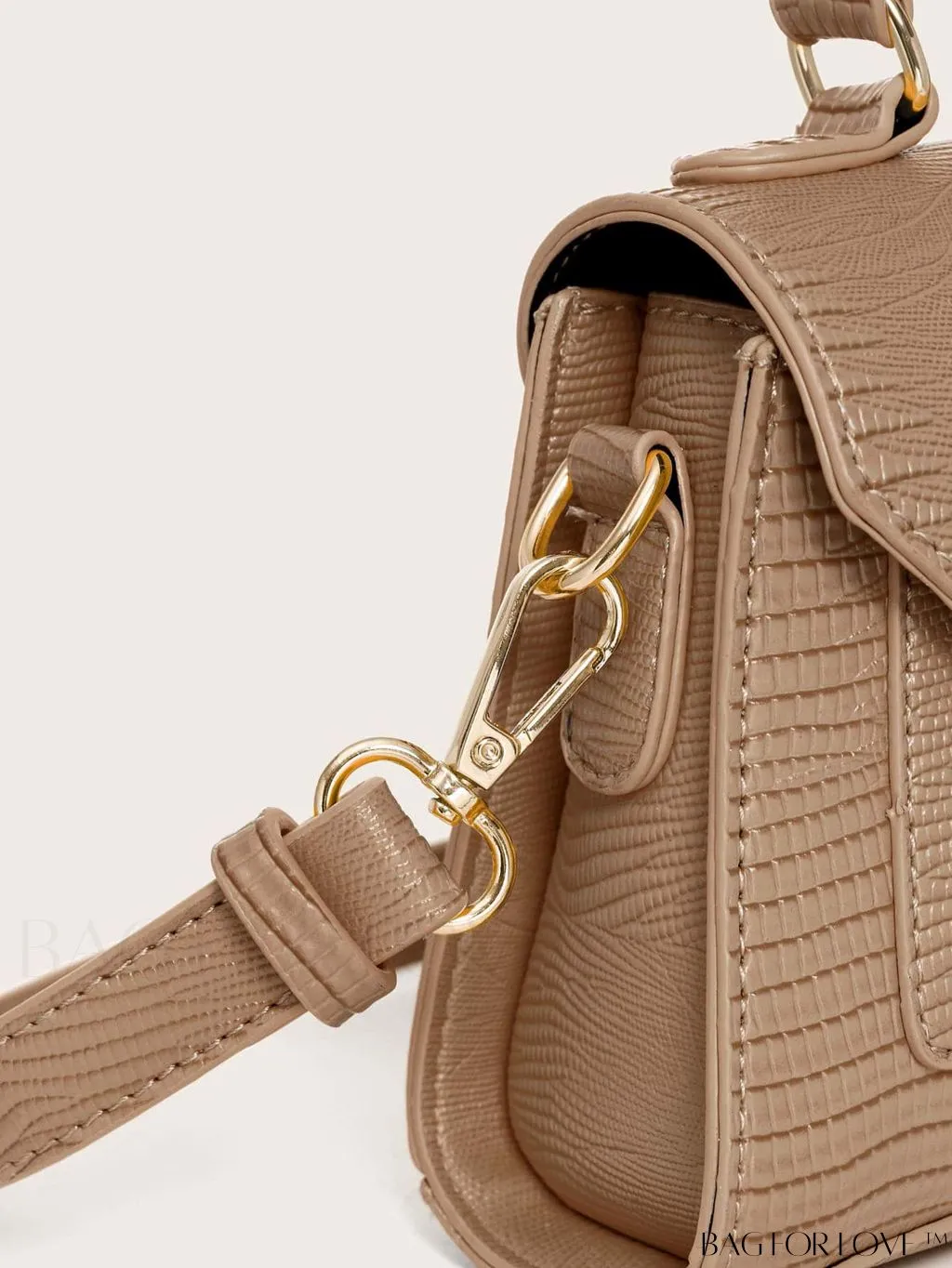 BagForLove - Compact Croc-Embossed Satchel: Stylish and Practical.