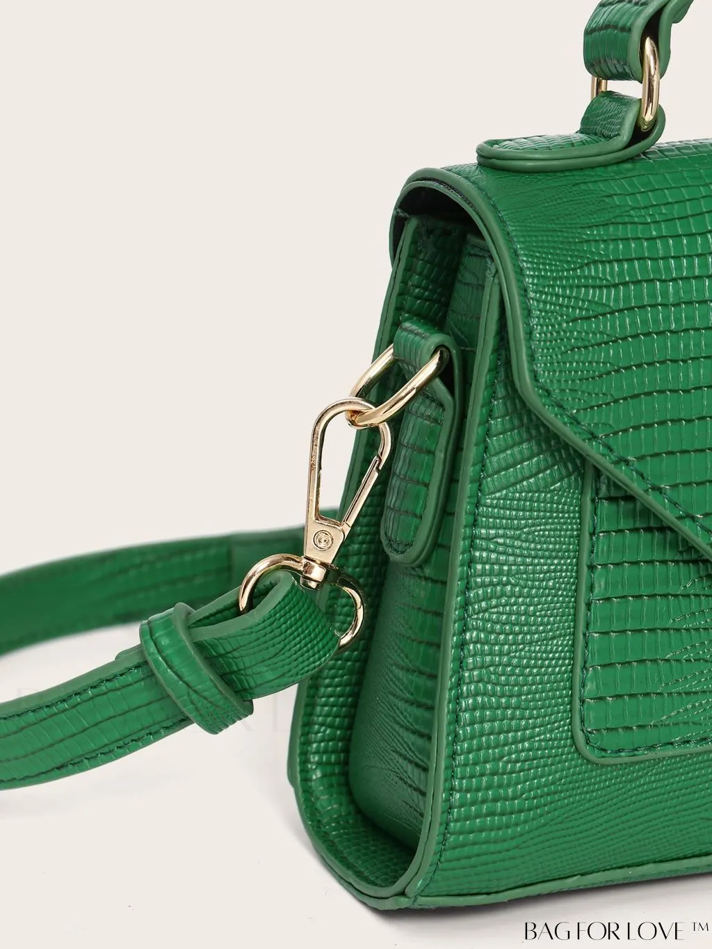 BagForLove - Compact Croc-Embossed Satchel: Stylish and Practical.