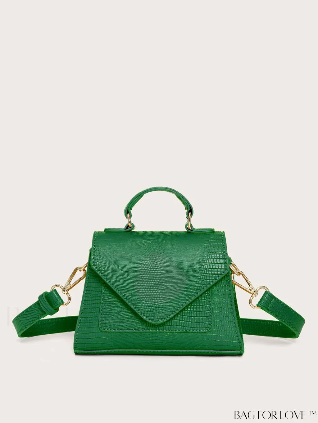 BagForLove - Compact Croc-Embossed Satchel: Stylish and Practical.