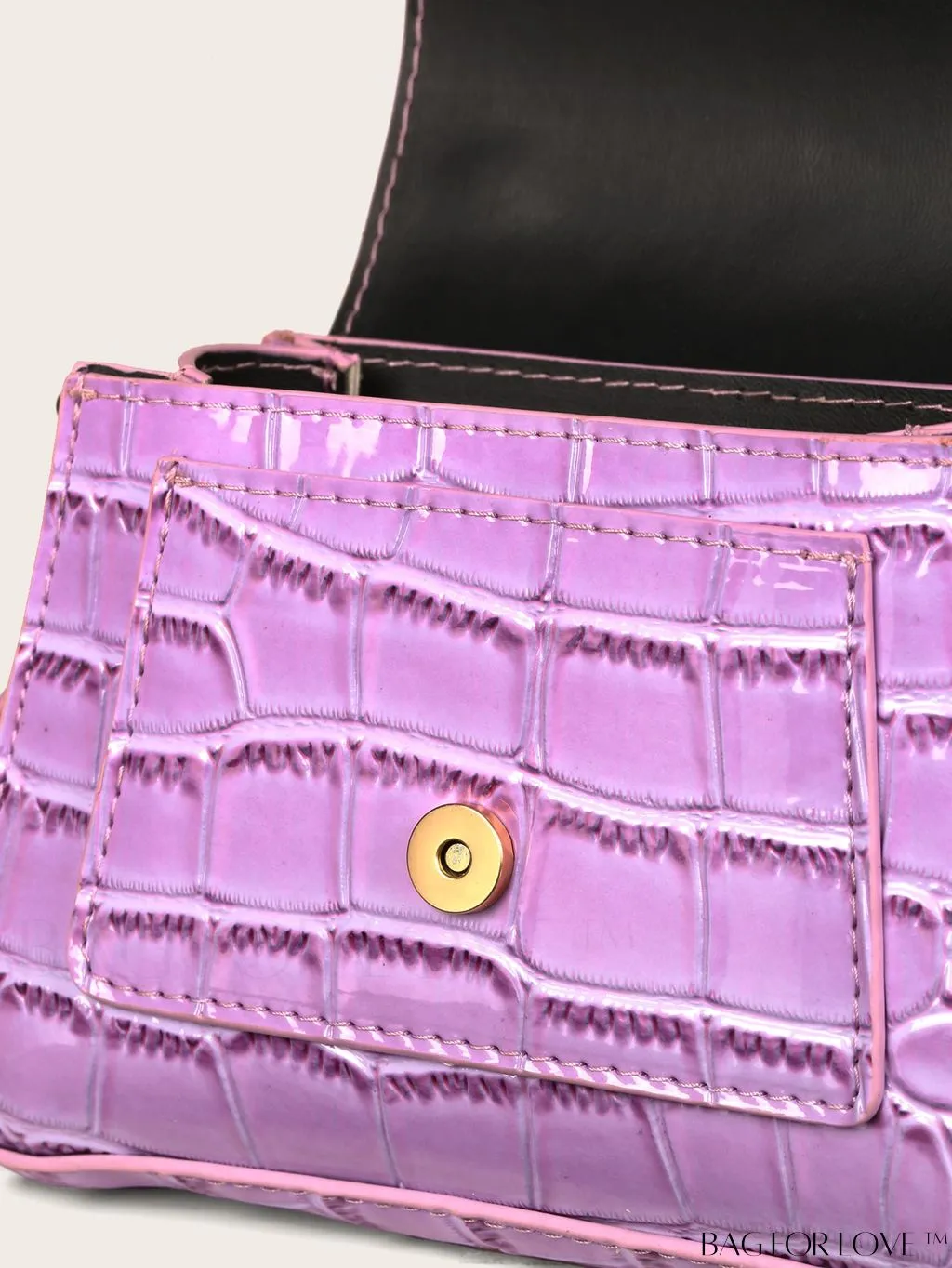 BagForLove - Compact Croc-Embossed Satchel: Stylish and Practical.