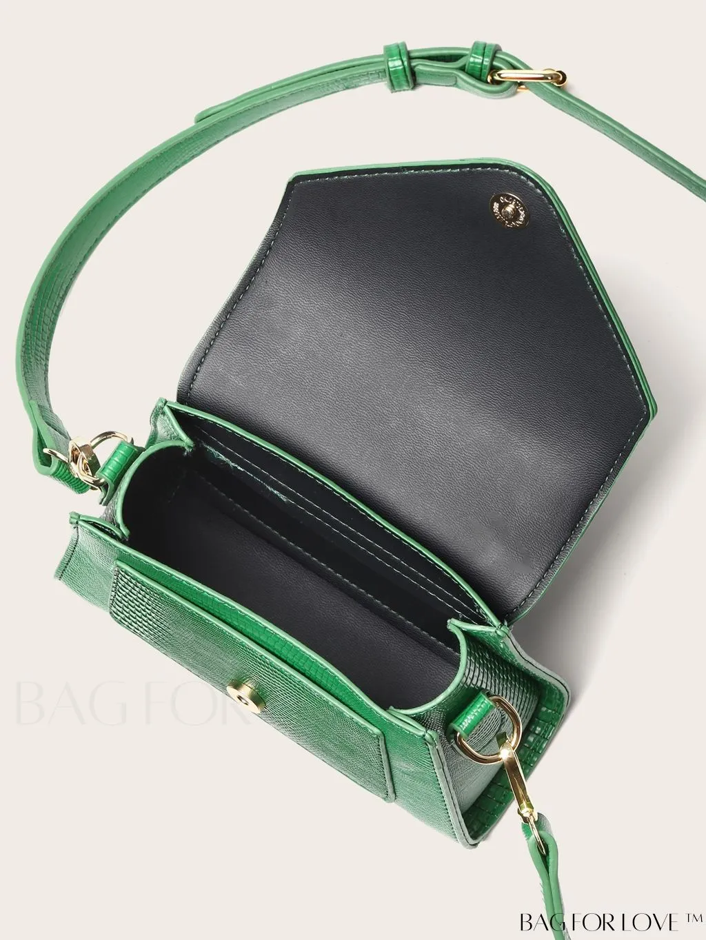 BagForLove - Compact Croc-Embossed Satchel: Stylish and Practical.