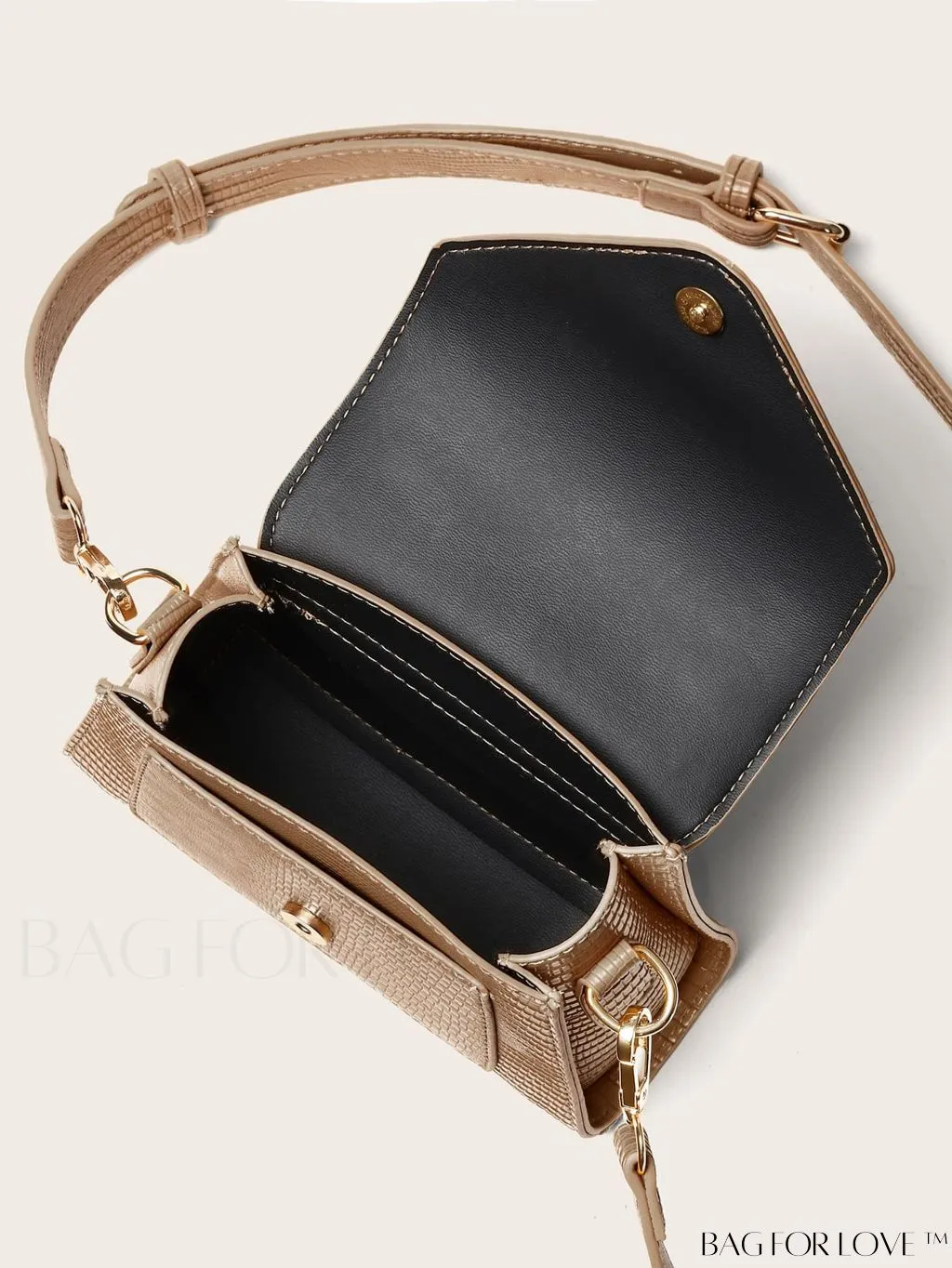 BagForLove - Compact Croc-Embossed Satchel: Stylish and Practical.
