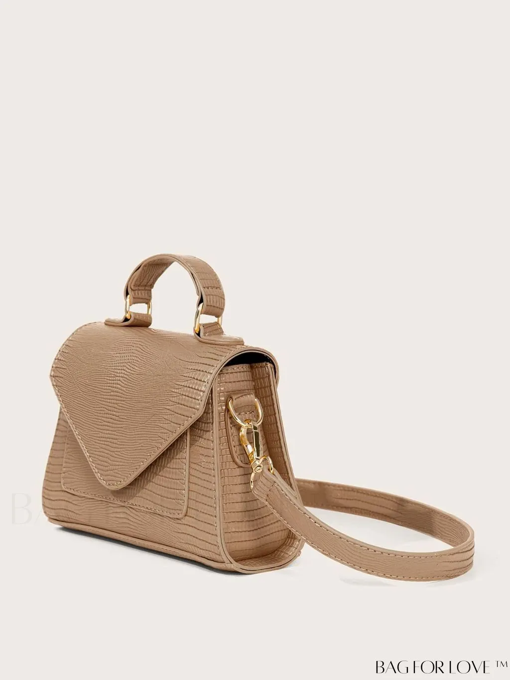 BagForLove - Compact Croc-Embossed Satchel: Stylish and Practical.