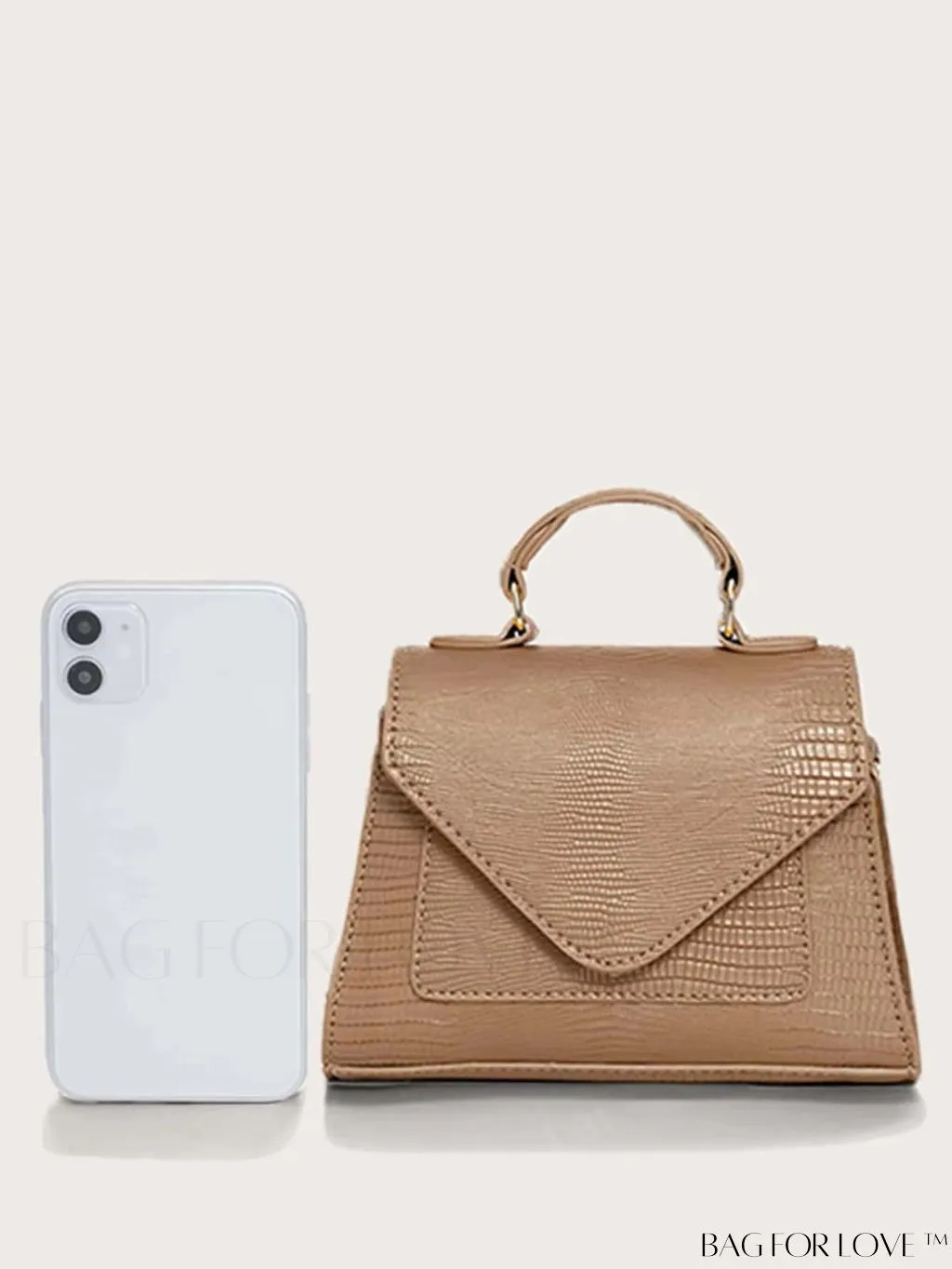 BagForLove - Compact Croc-Embossed Satchel: Stylish and Practical.