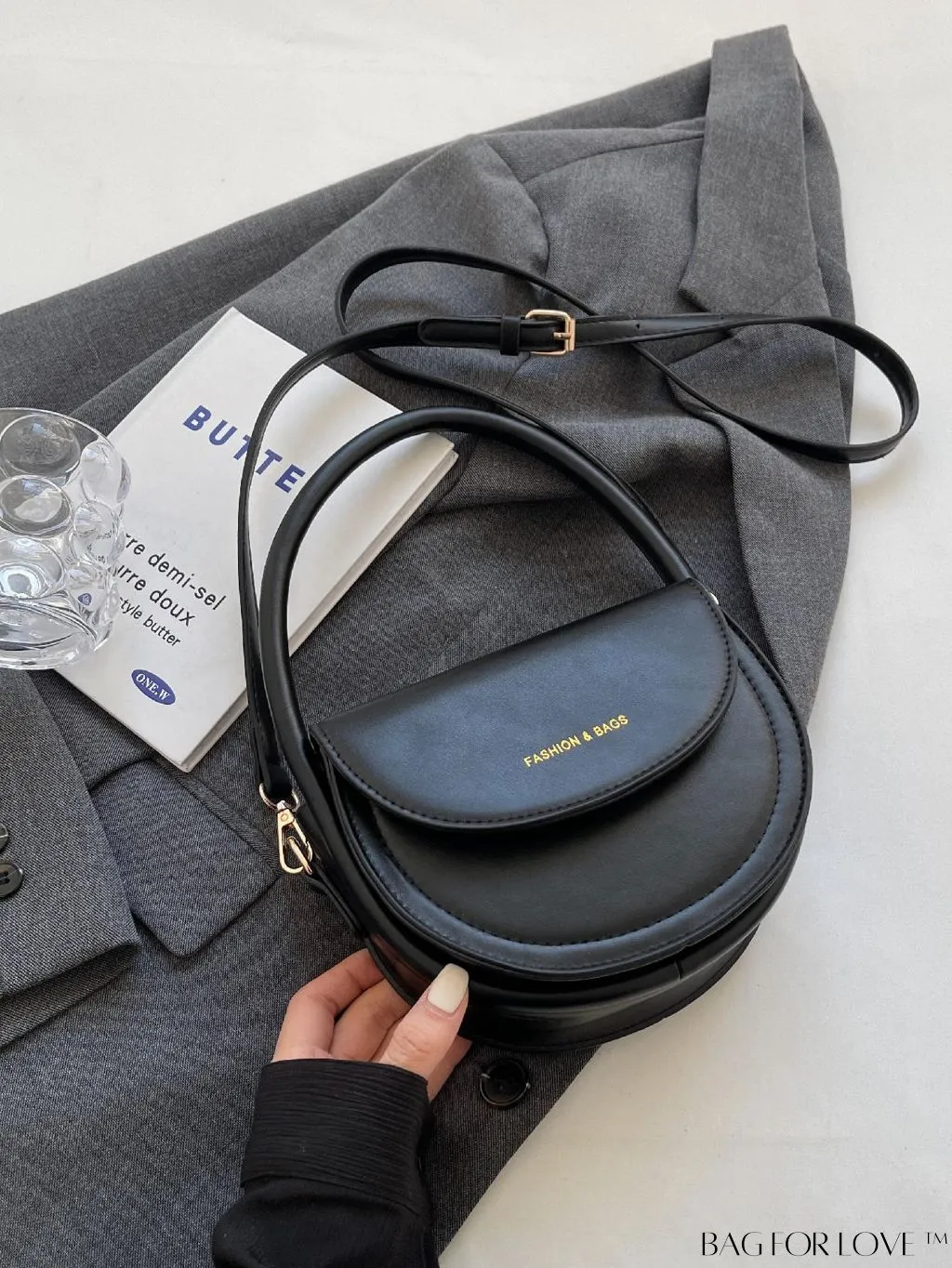 BagForLove - Compact Fashion Flip Handbag with Adjustable Strap and Stylish Printed Design