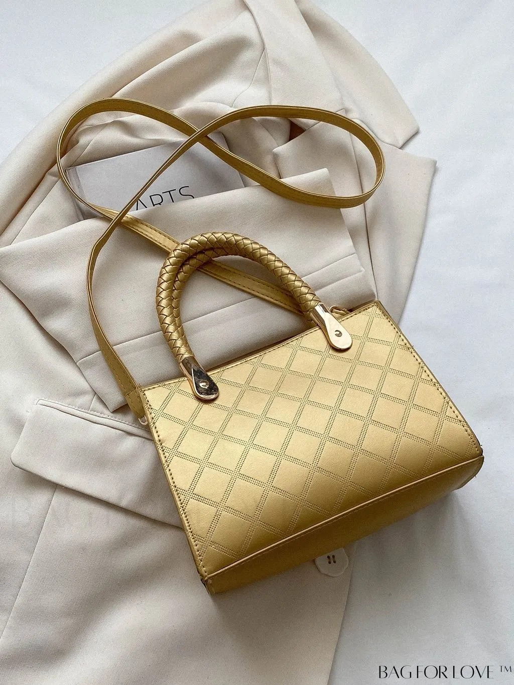 BagForLove - Compact Geometric Pattern Crossbody Bag: Stylish and Versatile Handheld Square Bag