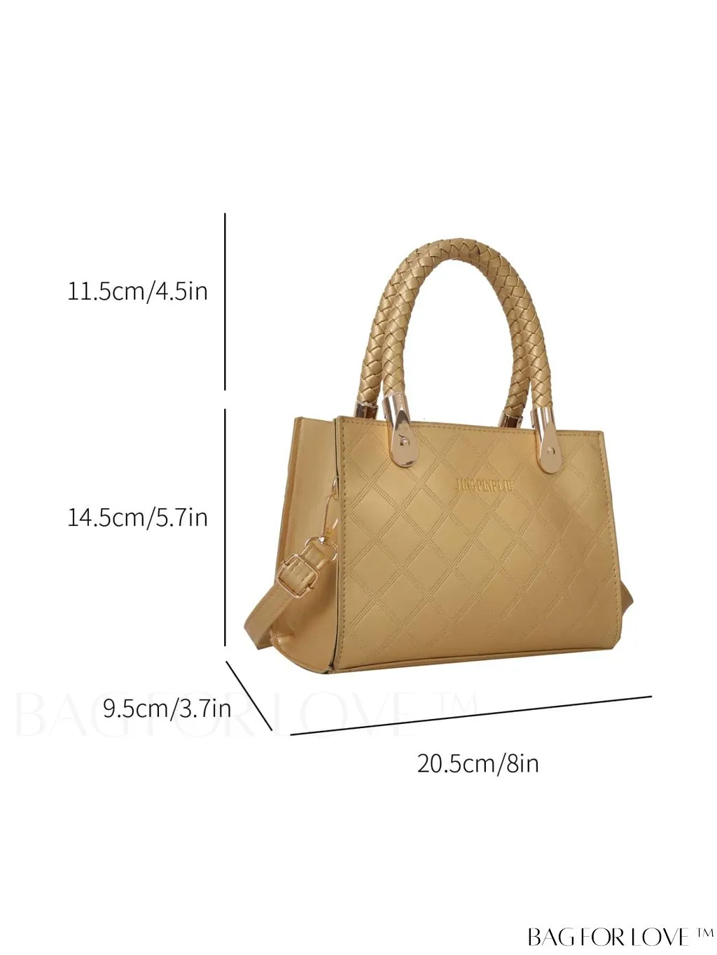 BagForLove - Compact Geometric Pattern Crossbody Bag: Stylish and Versatile Handheld Square Bag