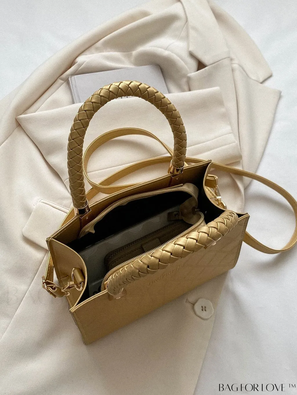 BagForLove - Compact Geometric Pattern Crossbody Bag: Stylish and Versatile Handheld Square Bag