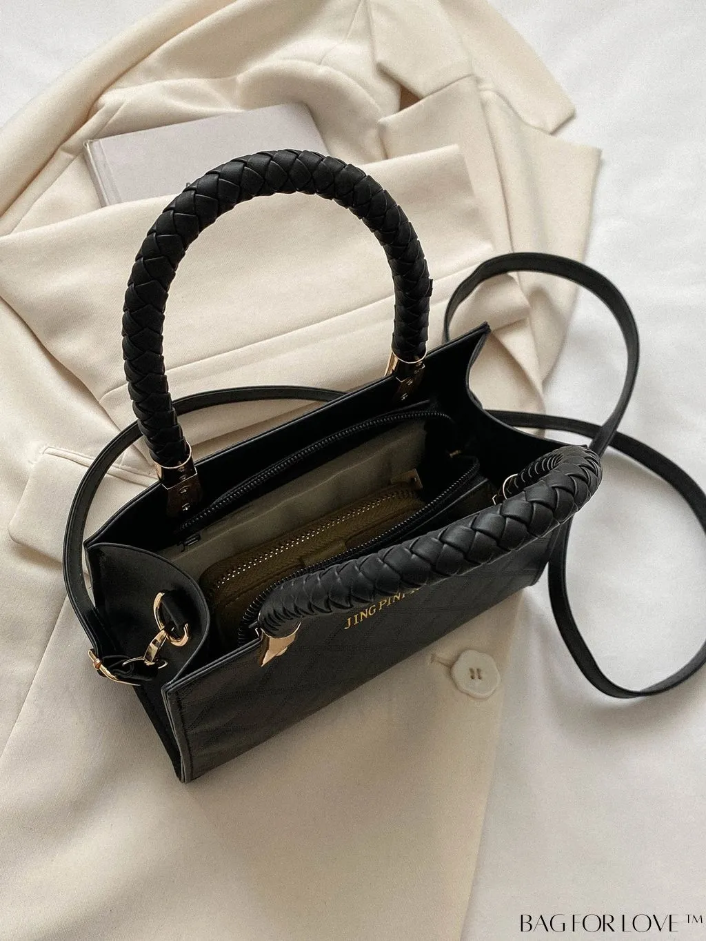 BagForLove - Compact Geometric Pattern Crossbody Bag: Stylish and Versatile Handheld Square Bag