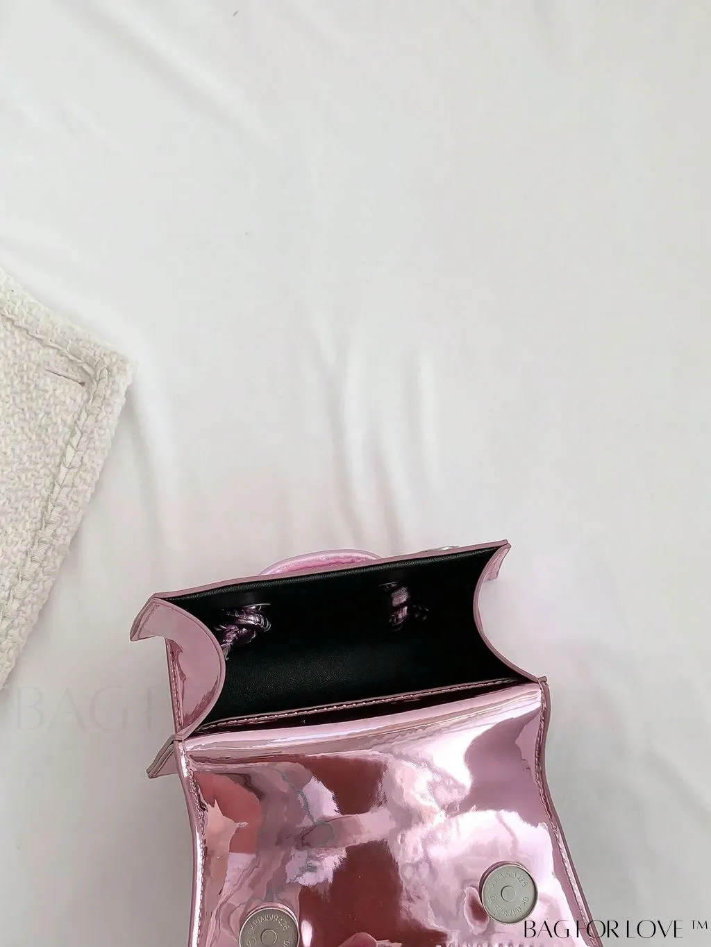 BagForLove - Metallic PU Mini Flap Square Bag - Stylish and Compact