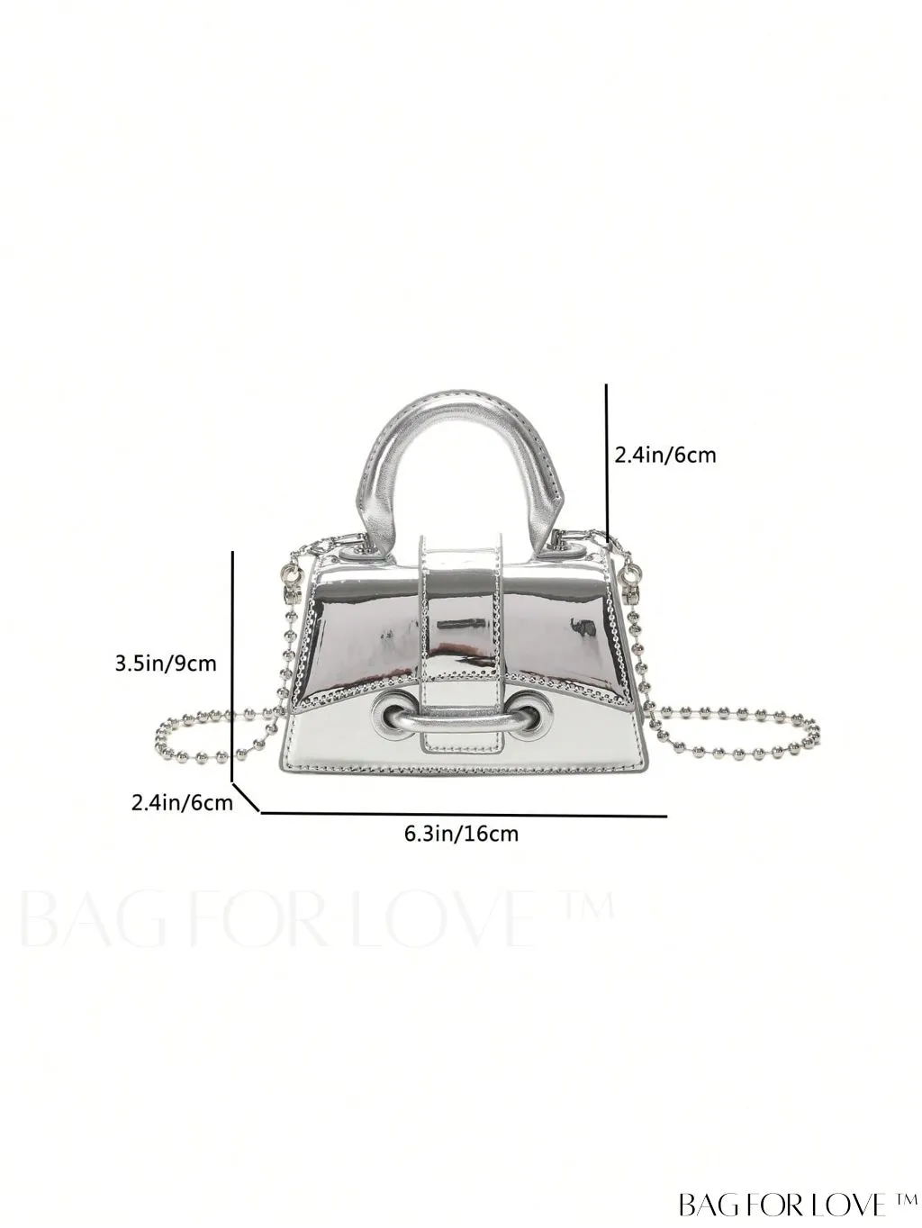 BagForLove - Metallic PU Mini Flap Square Bag - Stylish and Compact