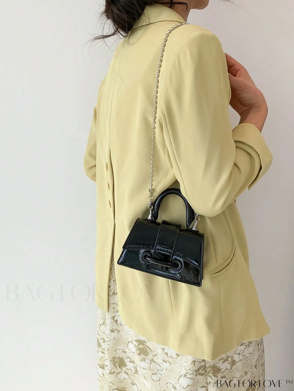 BagForLove - Metallic PU Mini Flap Square Bag - Stylish and Compact