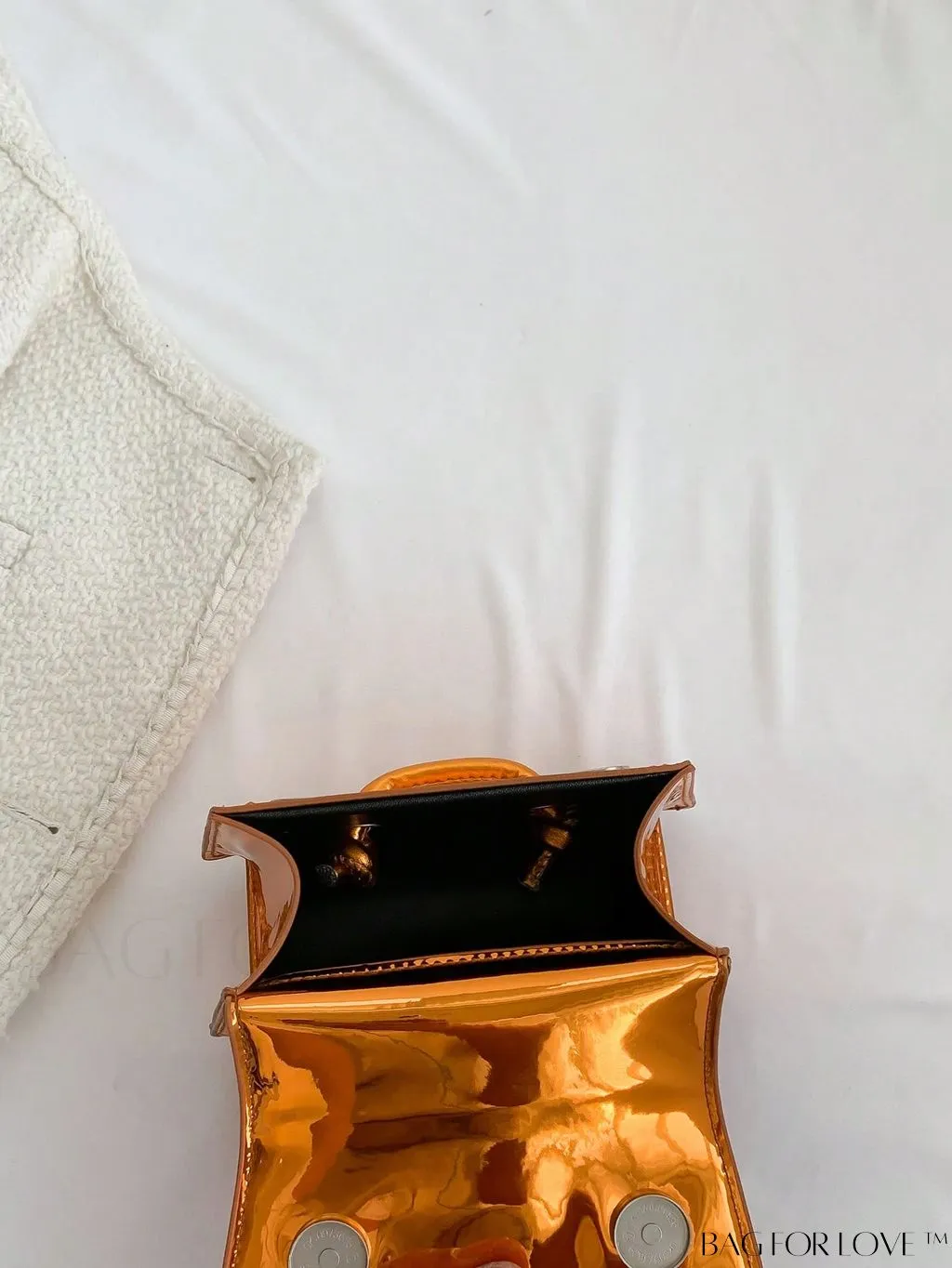 BagForLove - Metallic PU Mini Flap Square Bag - Stylish and Compact