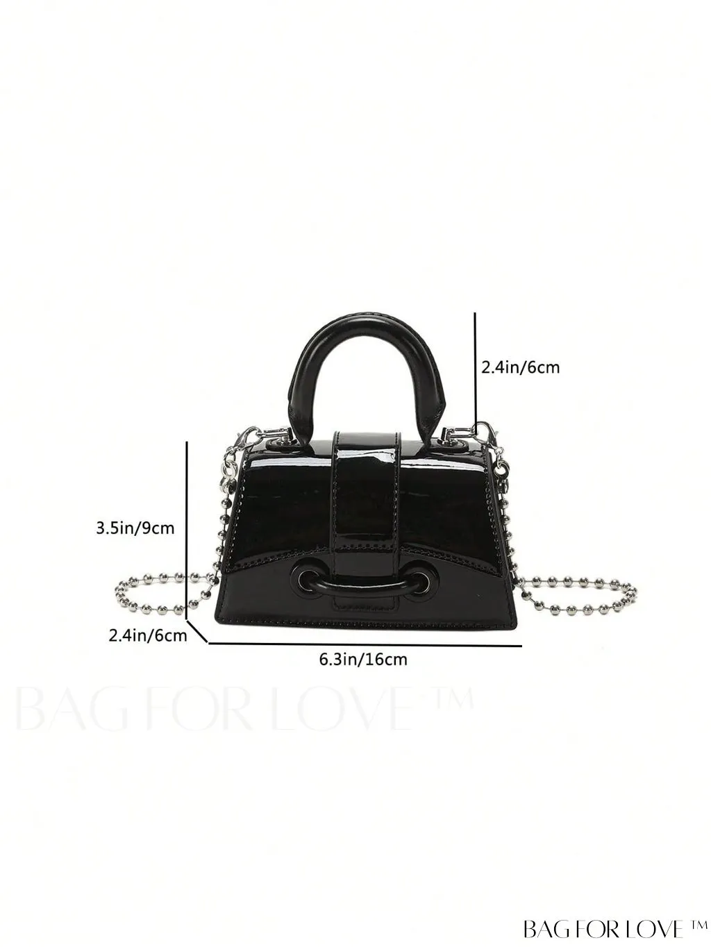 BagForLove - Metallic PU Mini Flap Square Bag - Stylish and Compact