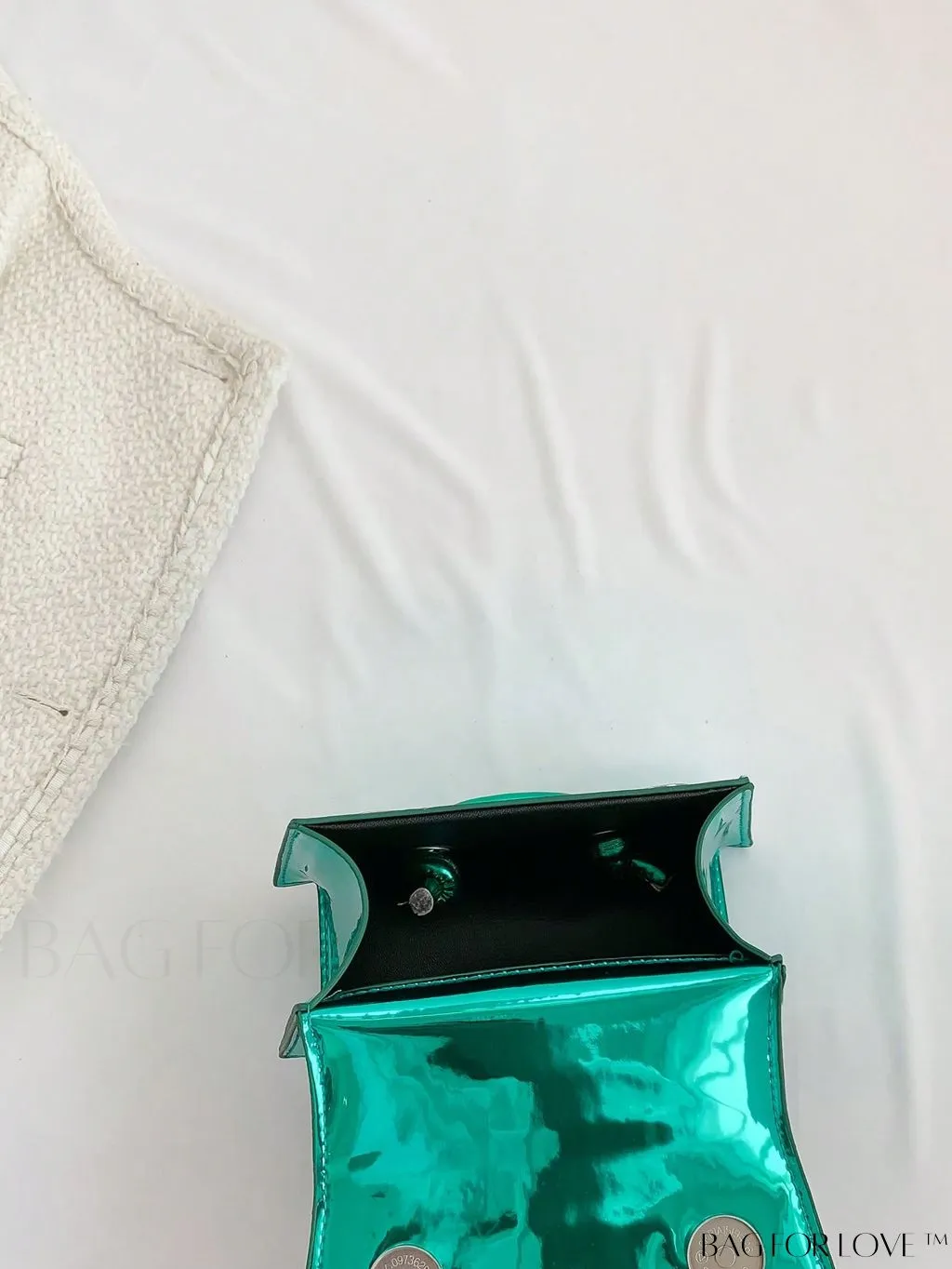BagForLove - Metallic PU Mini Flap Square Bag - Stylish and Compact