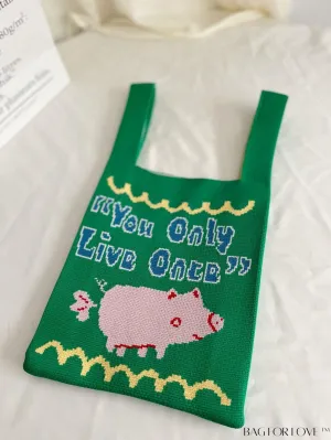 BagForLove - Spacious Crochet Bag with Stylish Cartoon Design
