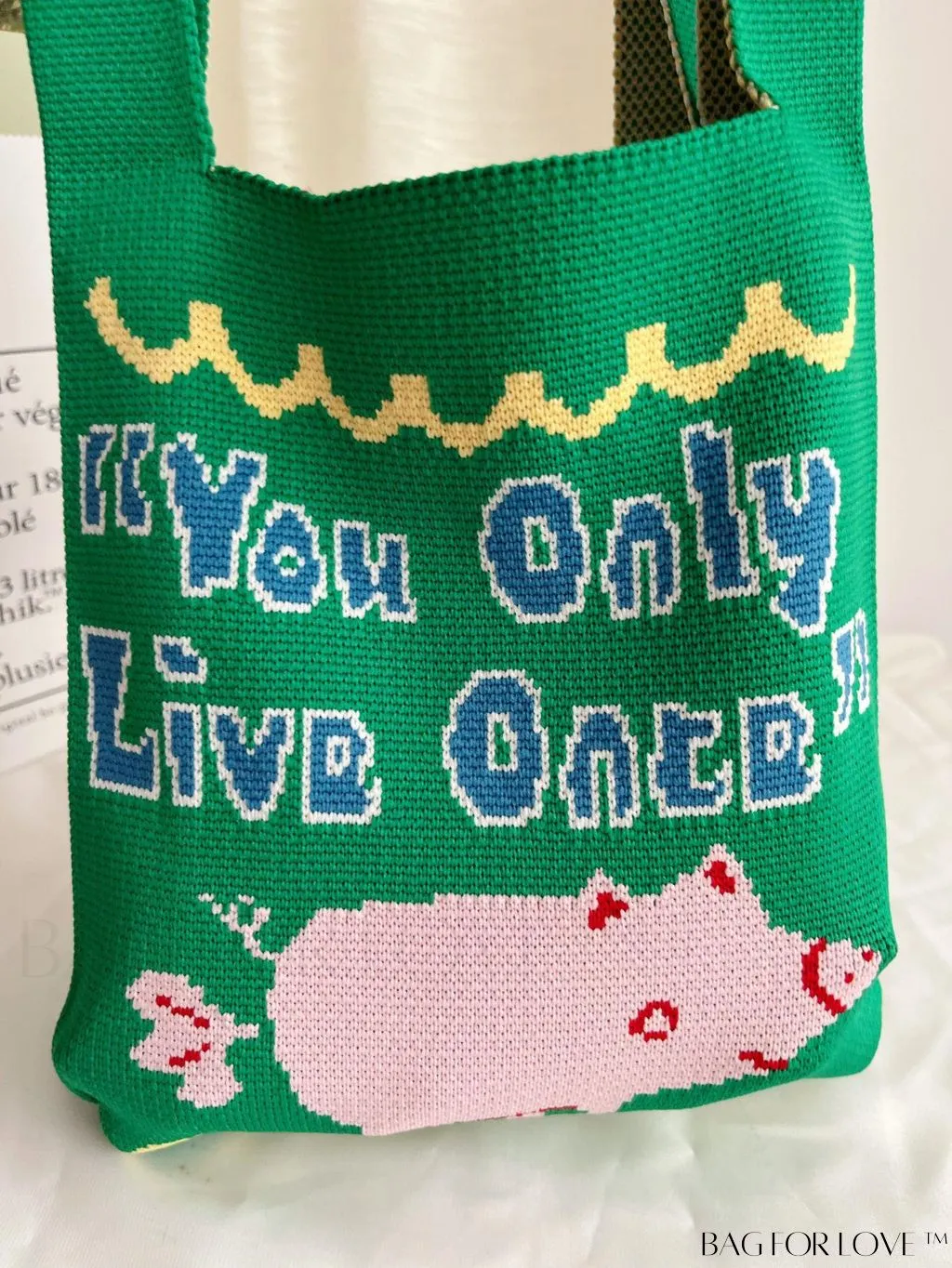 BagForLove - Spacious Crochet Bag with Stylish Cartoon Design