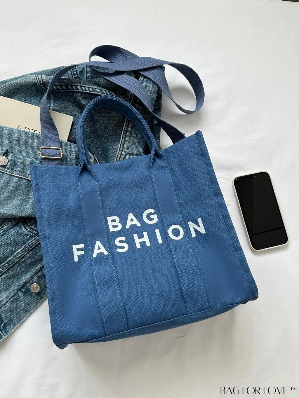 BagForLove - Stylish Canvas Tote: Lightweight, Adjustable Shoulder Bag for Fashionable Students