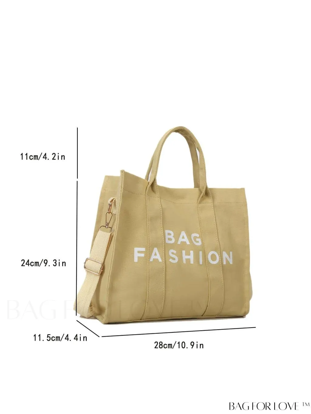 BagForLove - Stylish Canvas Tote: Lightweight, Adjustable Shoulder Bag for Fashionable Students