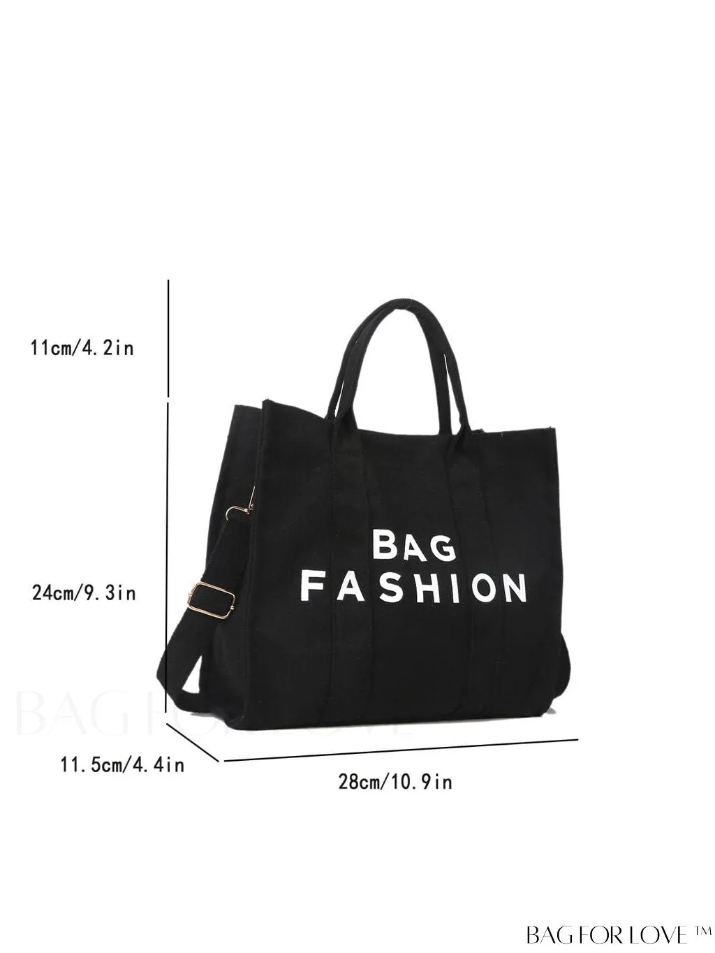 BagForLove - Stylish Canvas Tote: Lightweight, Adjustable Shoulder Bag for Fashionable Students