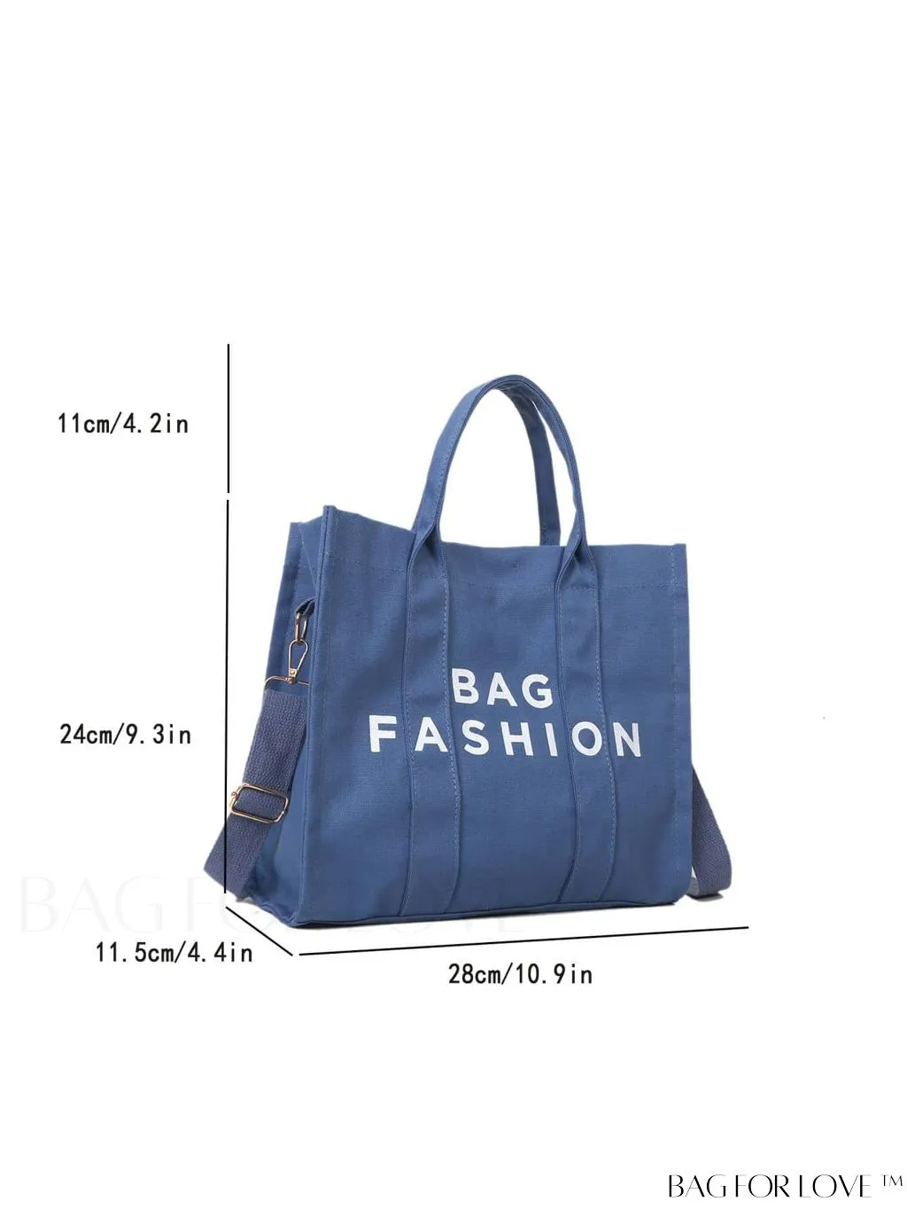 BagForLove - Stylish Canvas Tote: Lightweight, Adjustable Shoulder Bag for Fashionable Students