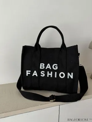 BagForLove - Stylish Canvas Tote: Lightweight, Adjustable Shoulder Bag for Fashionable Students