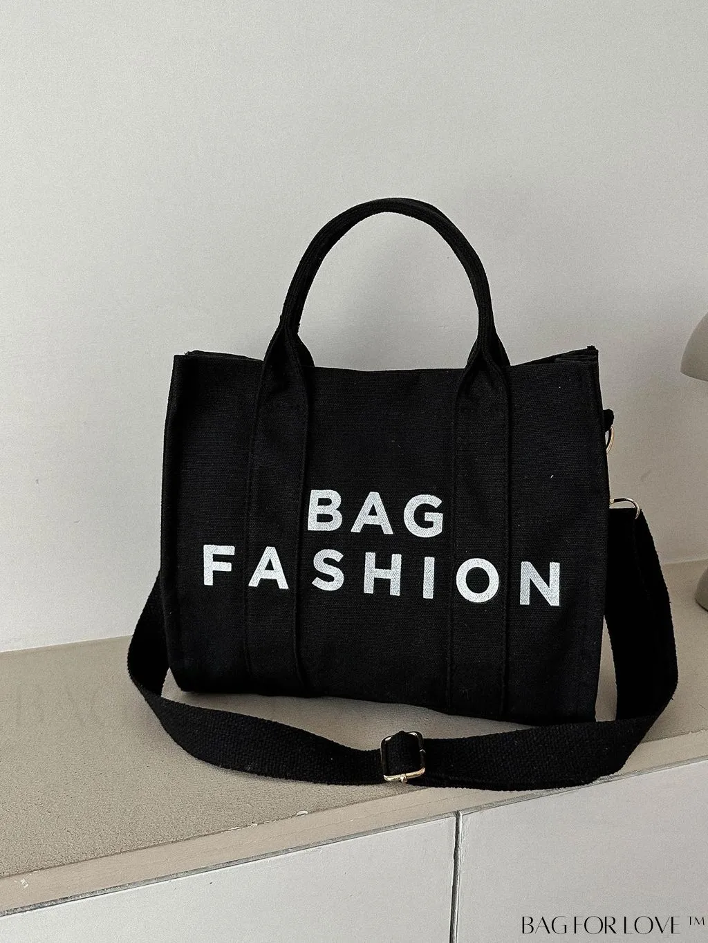 BagForLove - Stylish Canvas Tote: Lightweight, Adjustable Shoulder Bag for Fashionable Students