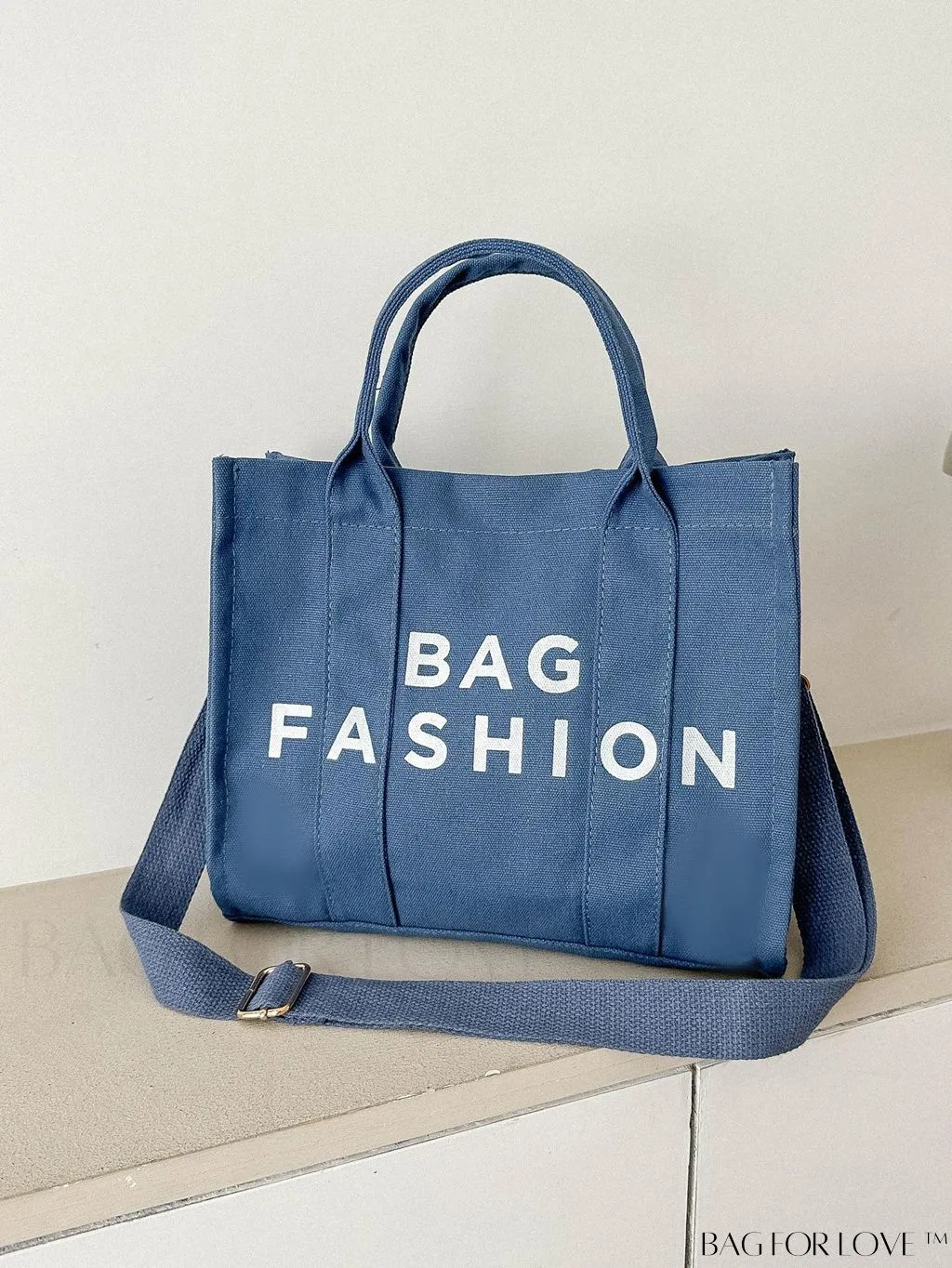 BagForLove - Stylish Canvas Tote: Lightweight, Adjustable Shoulder Bag for Fashionable Students