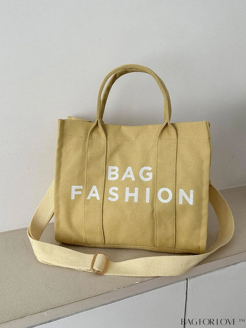 BagForLove - Stylish Canvas Tote: Lightweight, Adjustable Shoulder Bag for Fashionable Students